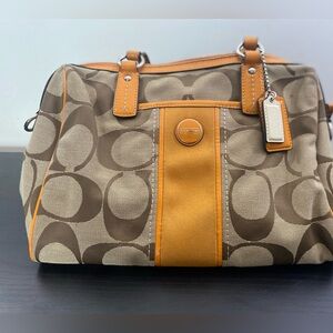 Coach F24364 Signature Print satchel